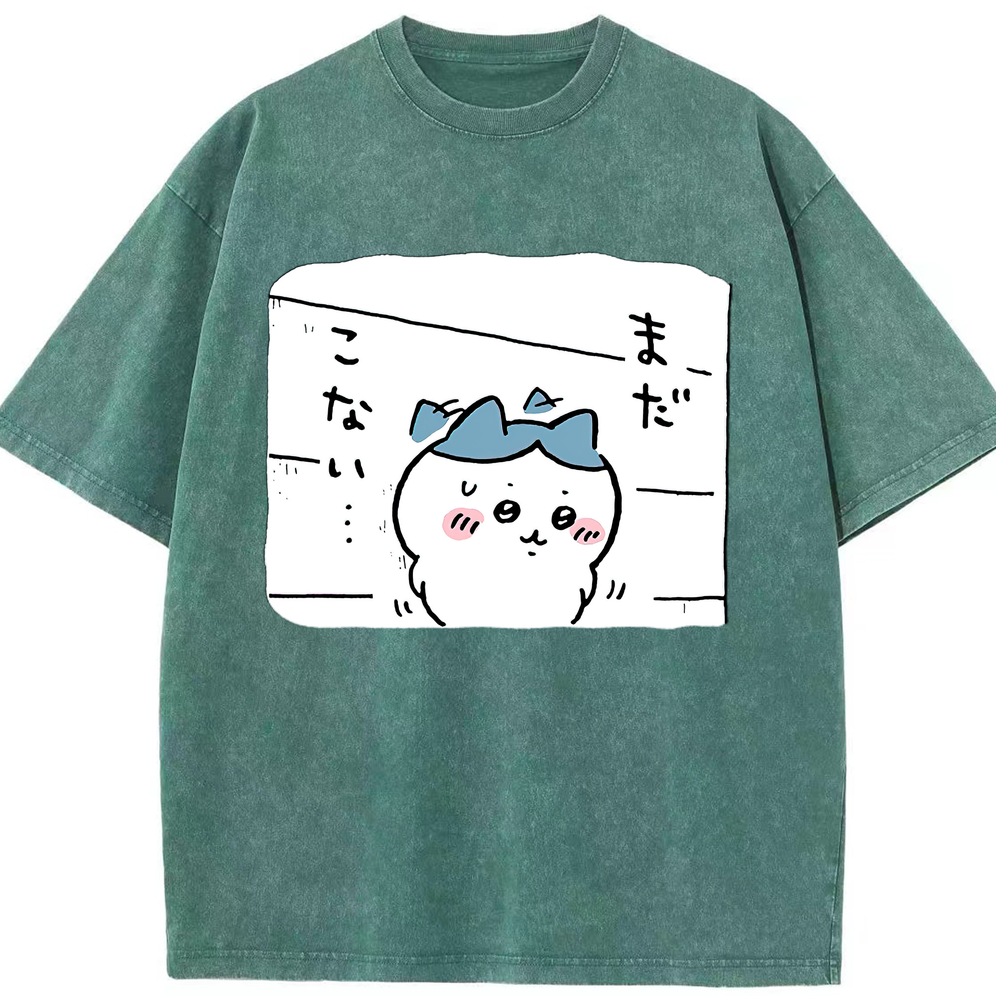 （画像用） ちいかわ ハチワレ Chii-kawa hachiware 綿100% ヴィンテージ風 半袖Tシャツ（フロントプリント）